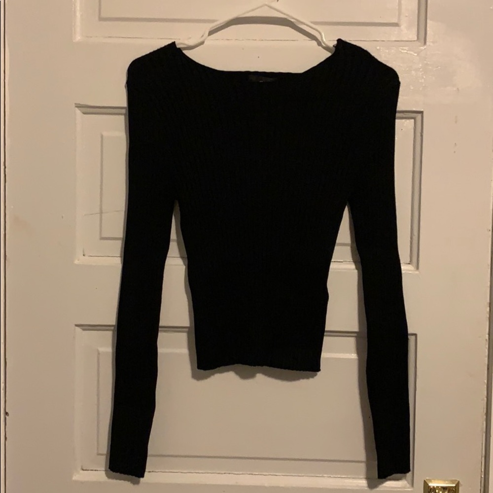 ribbed long sleeve shirt